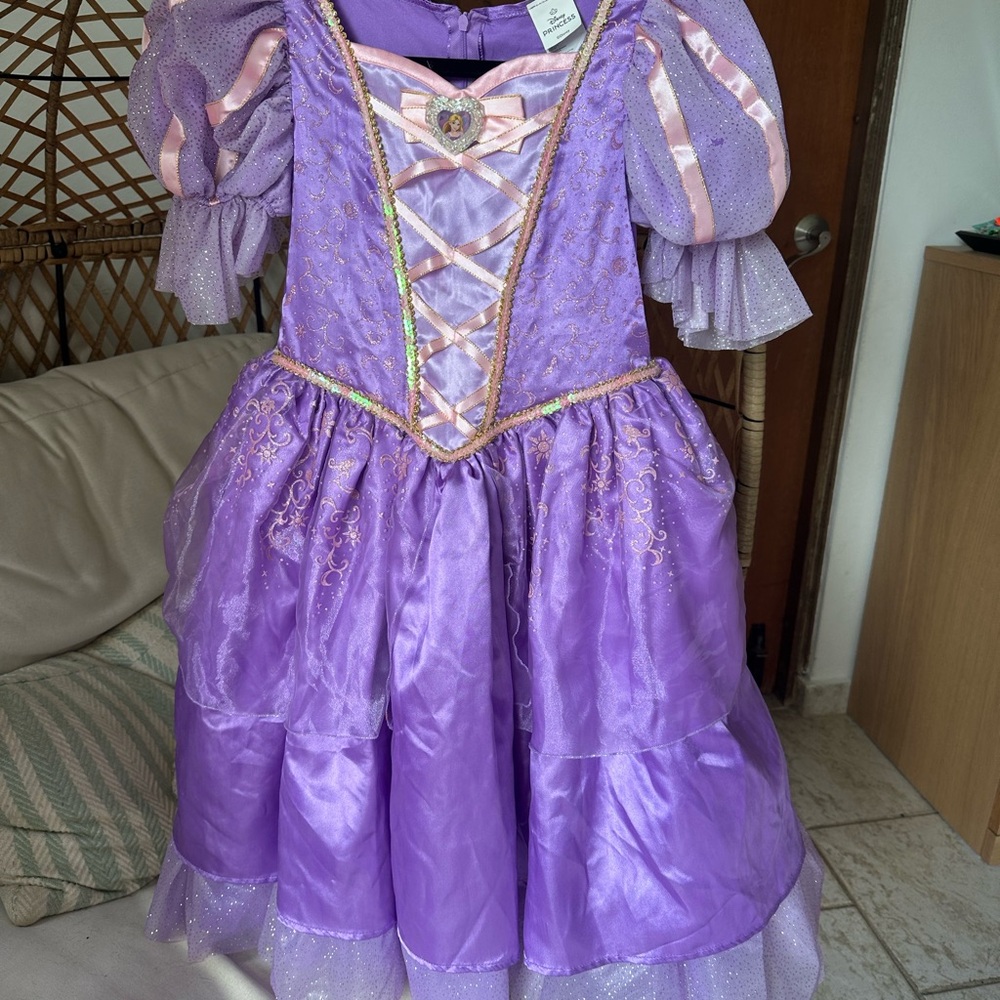 Disney Rapunzel Lavender Princess Costume for Kids Halloween Dress Up Sz 8-10